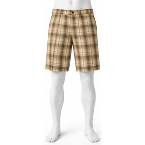 Hurley Mens Plaid Walk Shorts Tan Brown Checkered Size 40 MW606RES Spring 11